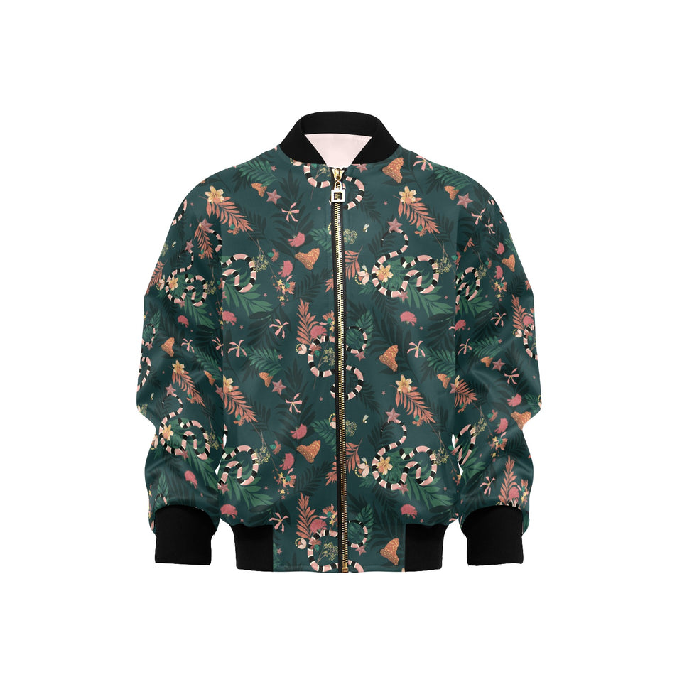 Snake forest pattern Kids' Boys' Girls' Bomber Jacket