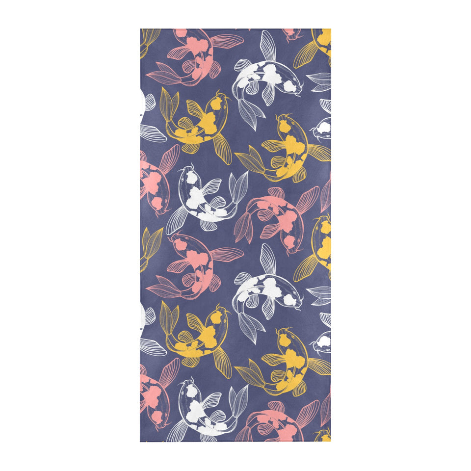 Koi Fish Carp Fish pattern Beach Towel