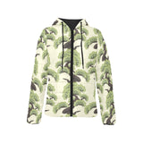 Bonsai pattern Women's Padded Hooded Jacket