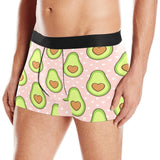 Avocado heart pink background Men's All Over Print Boxer Briefs Men's Underwear