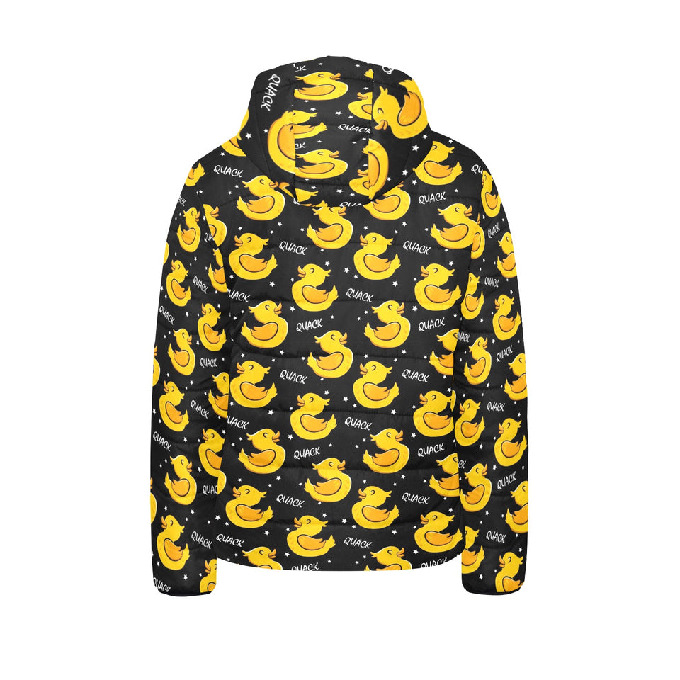 Duck Pattern Print Design 05 Kids' Boys' Girls' Padded Hooded Jacket