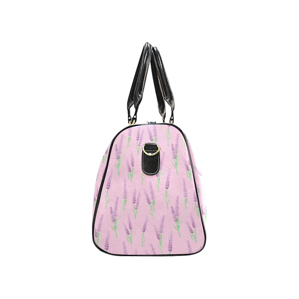 Lavender pattern pink background Travel Bag