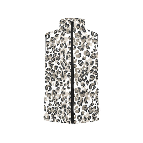 Leopard skin print pattern Men's Padded Vest