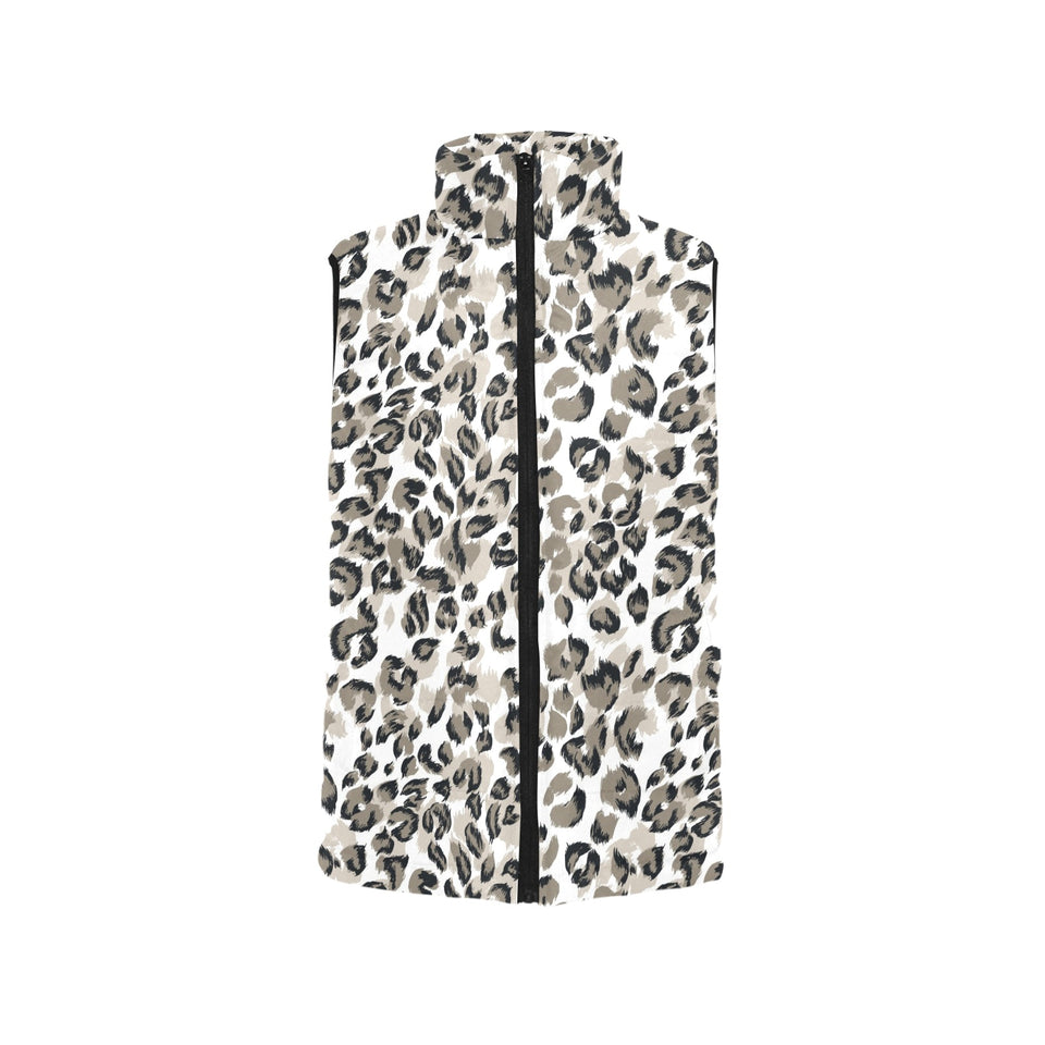 Leopard skin print pattern Men's Padded Vest