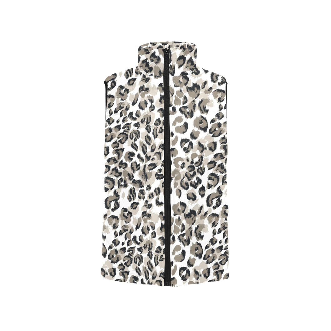 Leopard skin print pattern Men's Padded Vest