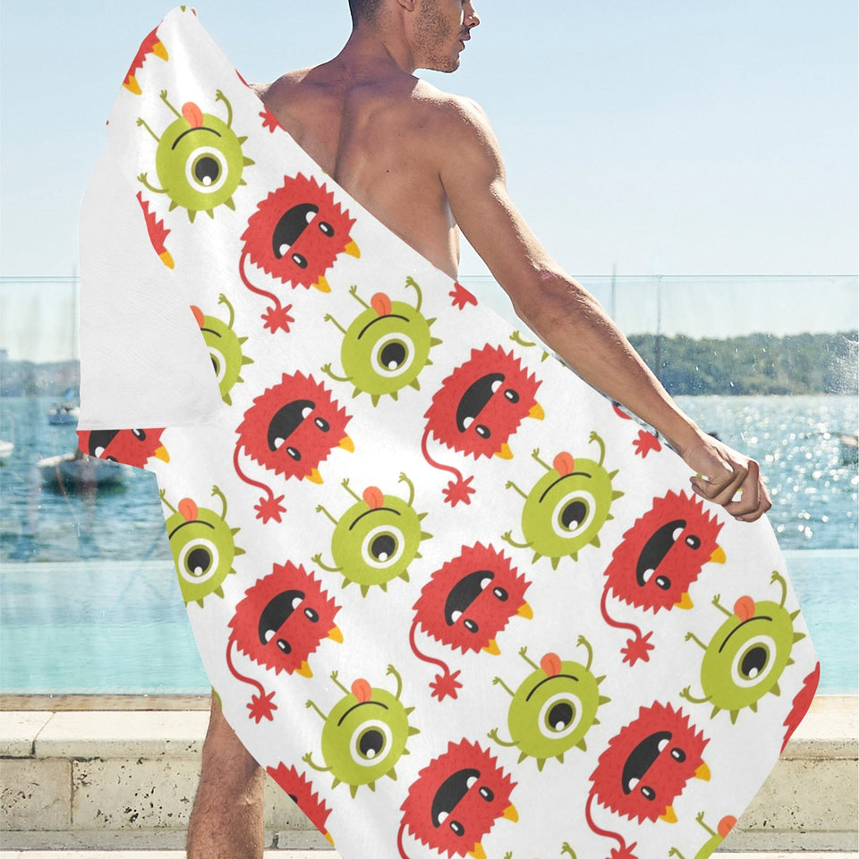 Alien Pattern Print Design 05 Beach Towel