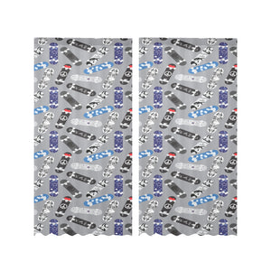 Skate Board Pattern Print Design 03 Gauze Curtain