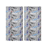 Skate Board Pattern Print Design 03 Gauze Curtain