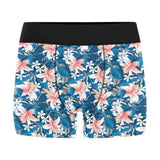 Hibiscus Pattern Print Design 02 Men's All Over Print Boxer Briefs Men's Underwear