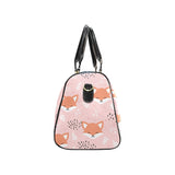 Cute fox pattern pink background Travel Bag