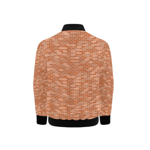 Brick Printed Pattern Print Design 02 Kids' Boys' Girls' Bomber Jacket