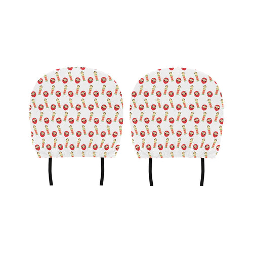 Daruma japanese wooden doll Car Headrest Cover