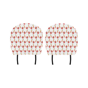 Daruma japanese wooden doll Car Headrest Cover