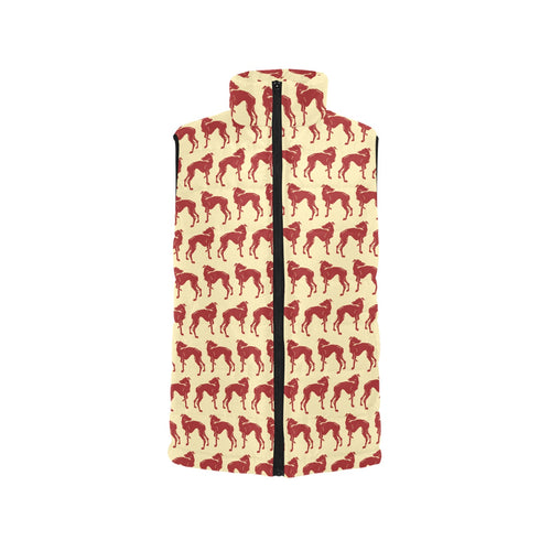 Greyhound Pattern Print Design 04 Men's Padded Vest