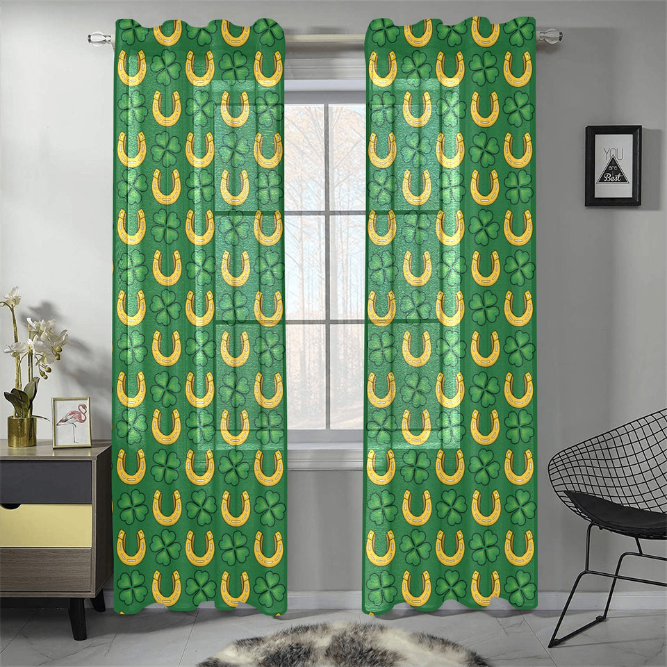 Horseshoes Pattern Print Design 05 Gauze Curtain