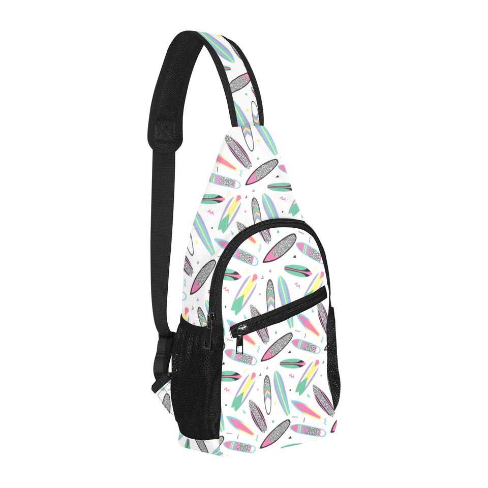 Surfboard Pattern Print Design 04 All Over Print Chest Bag