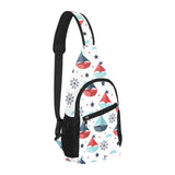 Cute color paper sailboat pattern All Over Print Chest Bag