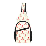 Golden Retriever Pattern Print Design 01 All Over Print Chest Bag