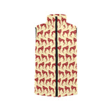 Greyhound Pattern Print Design 04 Women's Padded Vest