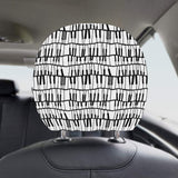 Piano Pattern Print Design 03 Car Headrest Cover