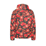 Tomato black background Kids' Boys' Girls' Padded Hooded Jacket