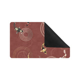 Koi Fish Carp Fish red background Doormat