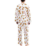 peanuts pattern background Men's Long Pajama Set