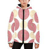 Circle indian pattern Kids' Boys' Girls' Padded Hooded Jacket