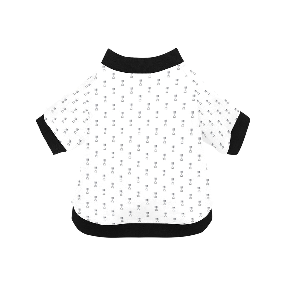 Engine Piston Background Pattern Print Design 01 All Over Print Pet Dog Round Neck Fuzzy Shirt