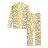 Rose Pattern Print Design 05 Women's Long Pajama Set