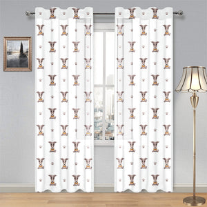 Greyhound Pattern Print Design 05 Gauze Curtain