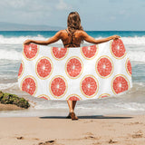 Grapefruit pattern Beach Towel