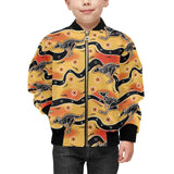 Kangaroo Australian aboriginal art pattern Kids' Boys' Girls' Bomber Jacket