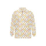 Horseshoes Pattern Print Design 03 Men's Long Sleeve Polo Shirt