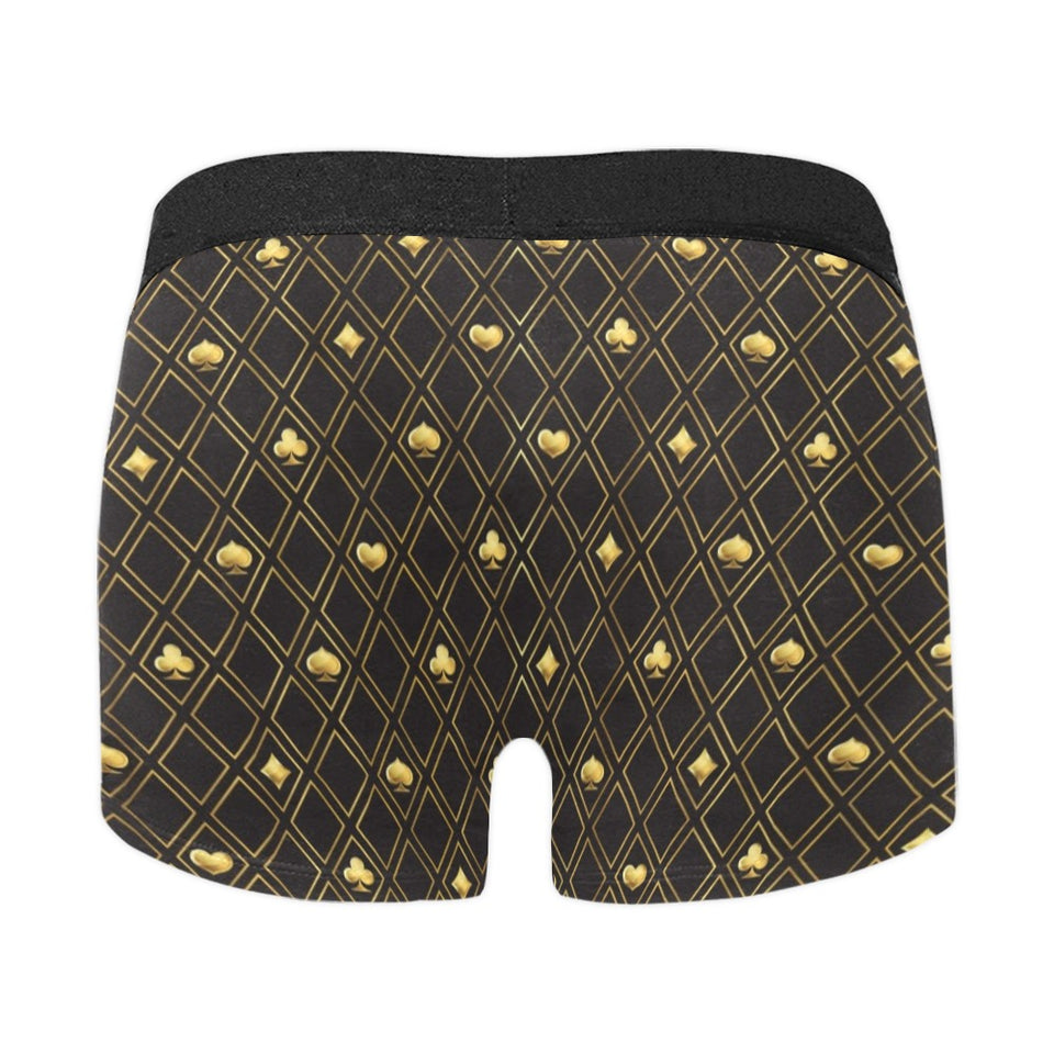 Casino Cards Suits Pattern Print Design 01 Men's All Over Print Boxer Briefs Men's Underwear