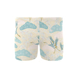 Bonsai bamboo stork japanese pattern cream theme Men's Swimming Trunks