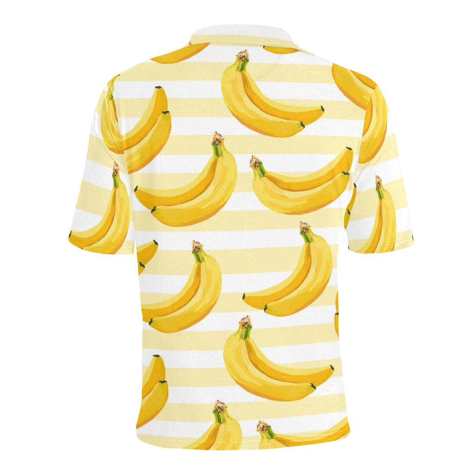 Banana pattern blackground Men's All Over Print Polo Shirt