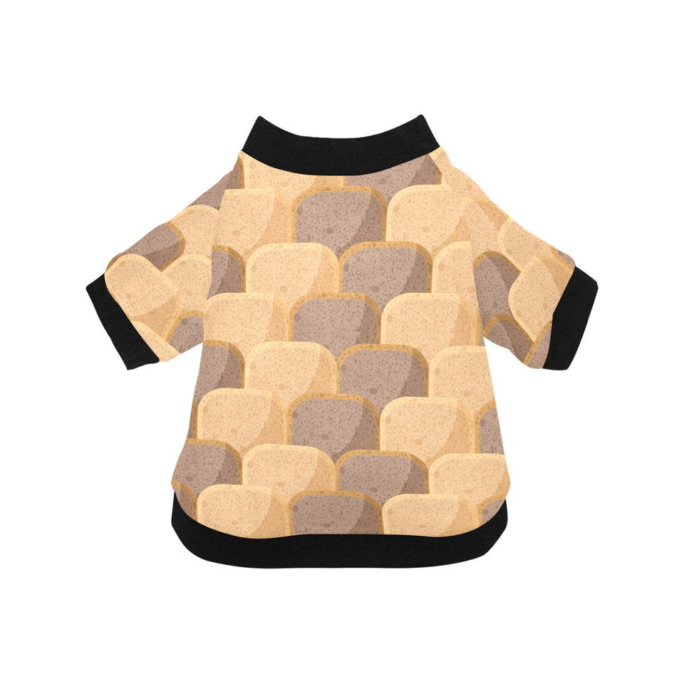 Bread Toast Pattern Print Design 04 All Over Print Pet Dog Round Neck Fuzzy Shirt