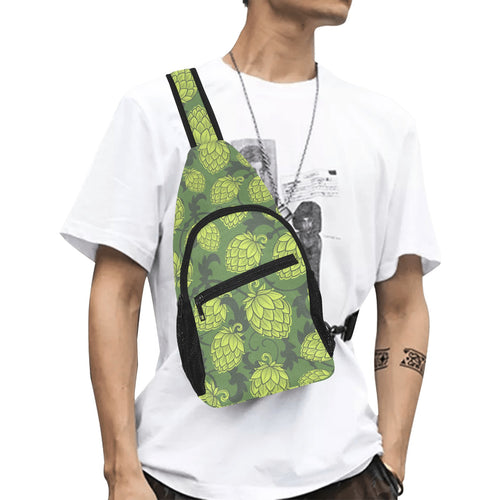Hop pattern Hop cone background All Over Print Chest Bag