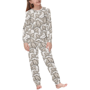 Stingray Pattern Print Design 05 Kids' Boys' Girls' All Over Print Pajama Set