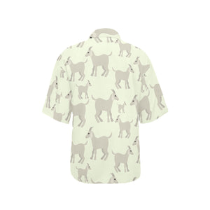 Little young goat pattern Women's All Over Print Hawaiian Shirt