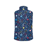 Music Notes Pattern Print Design 03 Women's Padded Vest
