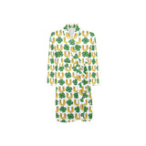 Horseshoes Pattern Print Design 04 Men's Long Sleeve Belted Night Robe