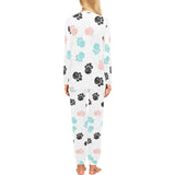 Dog Paws Pattern Print Design 04 Women's All Over Print Pajama Set