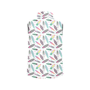 Surfboard Pattern Print Design 04 Women's Padded Vest