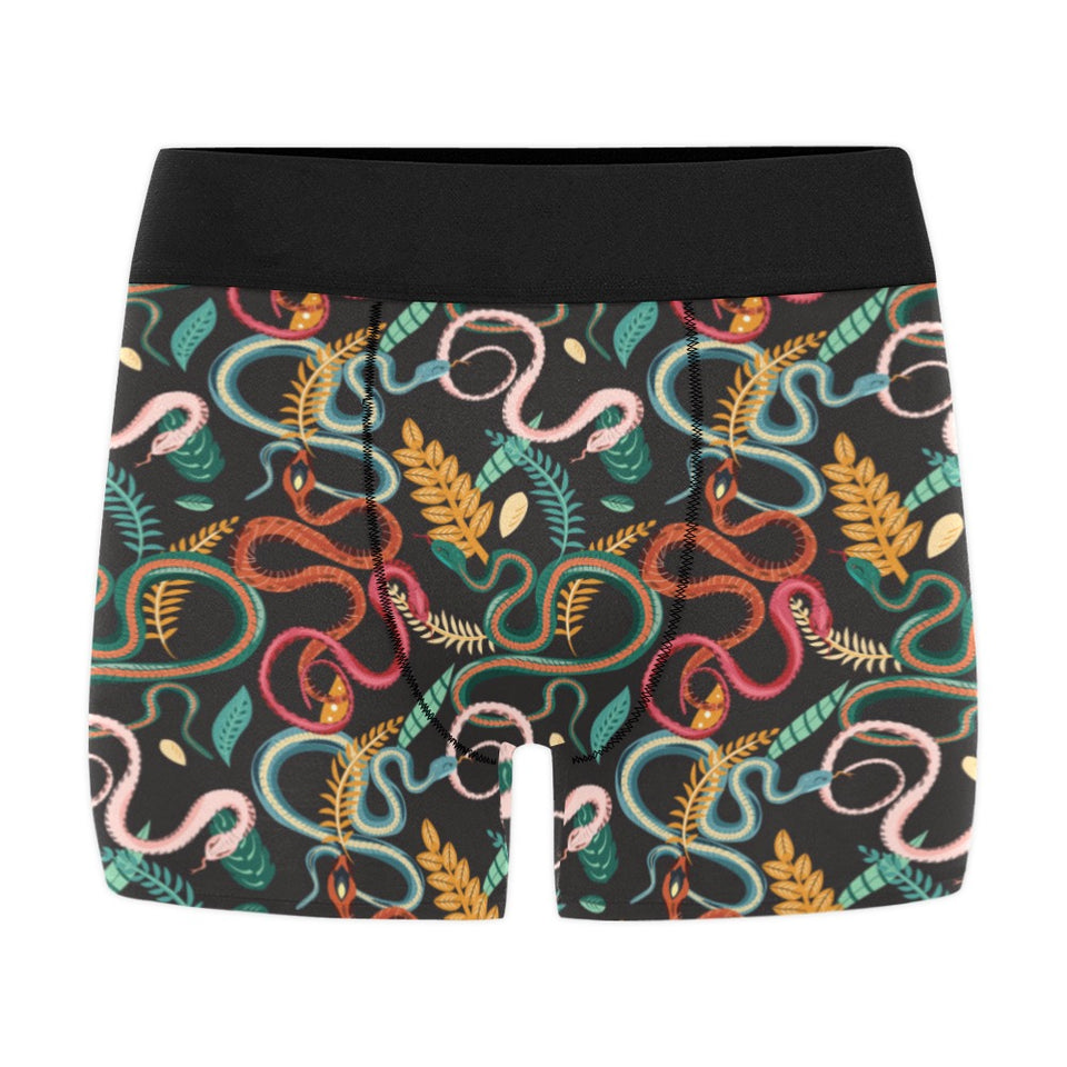 Colorful snake plant pattern Men's All Over Print Boxer Briefs Men's Underwear