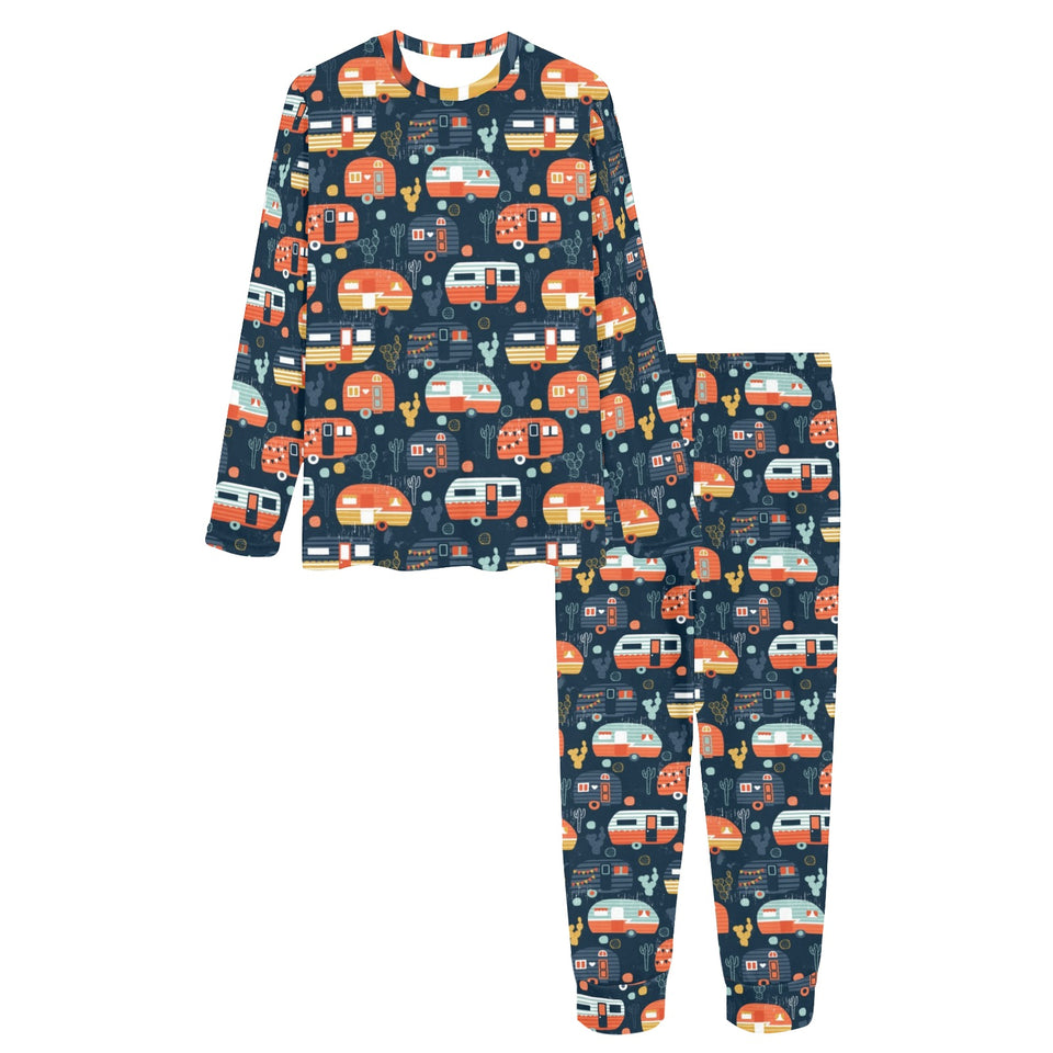 Camper Van Pattern Print Design 05 Women's All Over Print Pajama Set