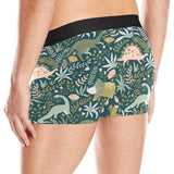 dinosaurs tropical leaves flower pattern Men's All Over Print Boxer Briefs Men's Underwear
