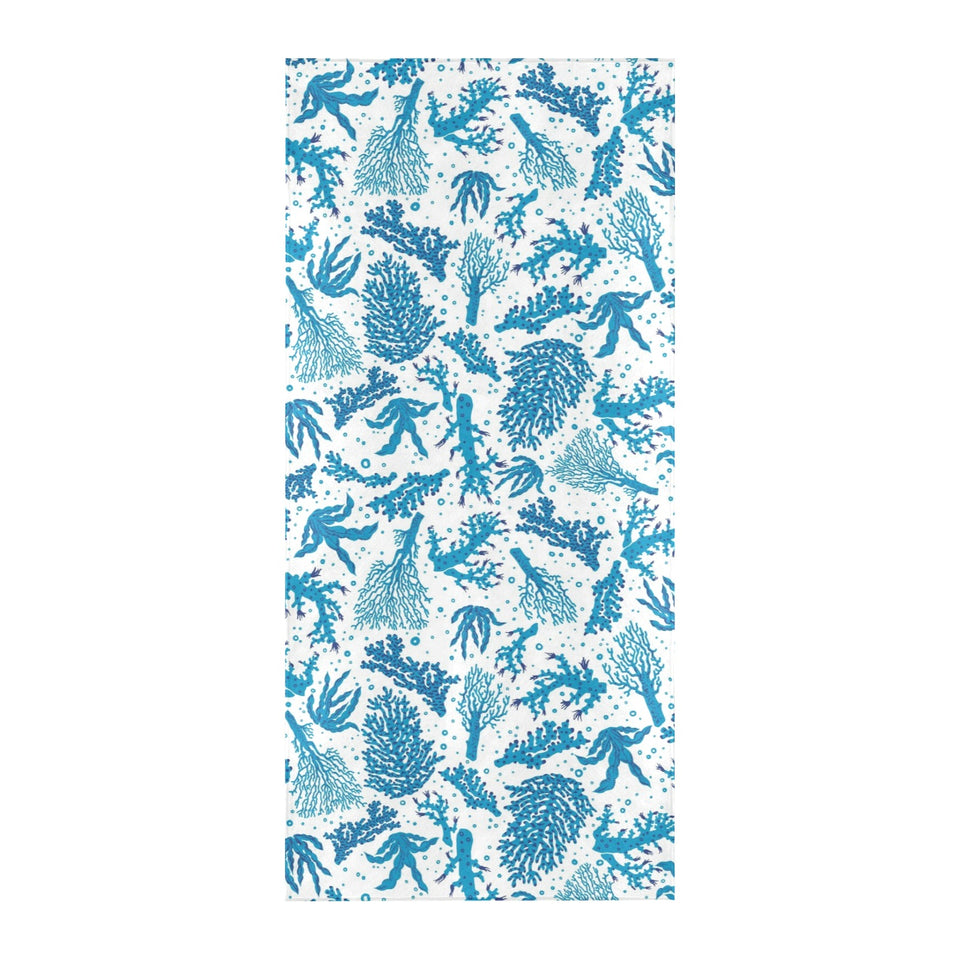 Coral Reef Pattern Print Design 01 Beach Towel