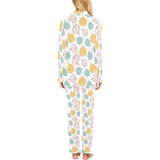 colorful onions white background Women's Long Pajama Set